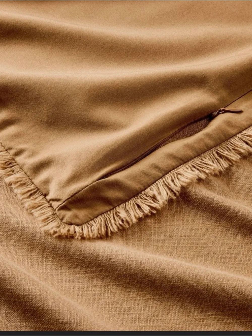 Casaluna Linen King Size- Blend Duvet Cover Set - Camel Brown